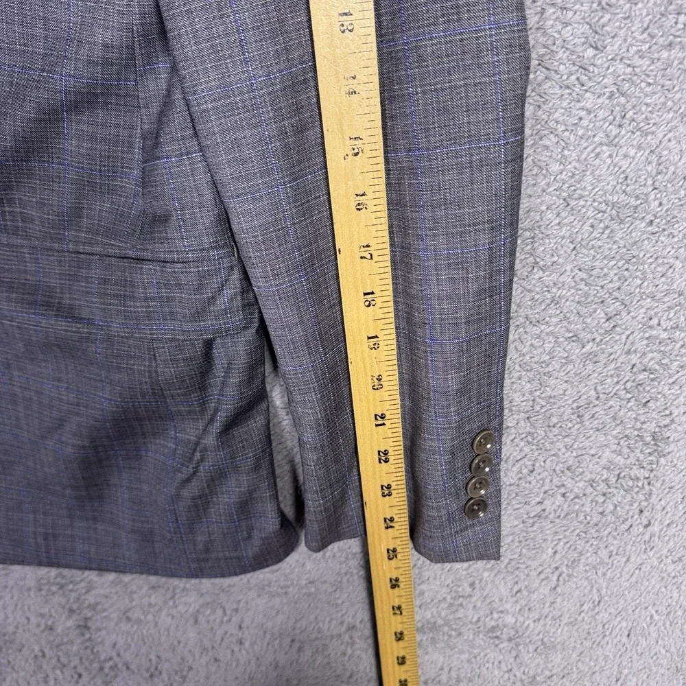 Psycho Bunny Sport Coat Blazer Mens 36R Windowpane Wool Canada 2 Button